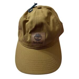 Timberland Men's Tan Khaki Logo Adjustable Snap Back Hat New
